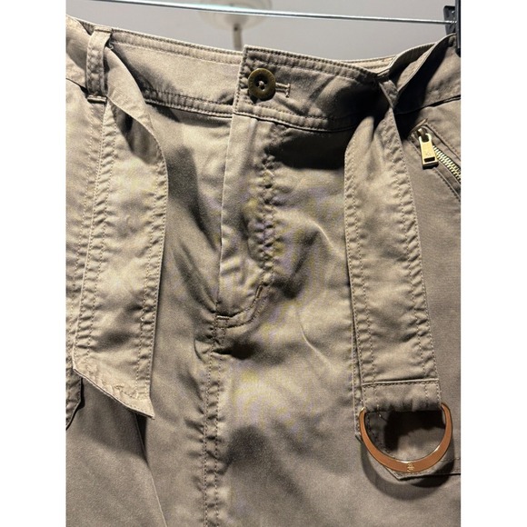 Lauren Ralph Lauren Skirt Women's Belted Utility Cargo Mini Olive Green - Picture 3 of 8